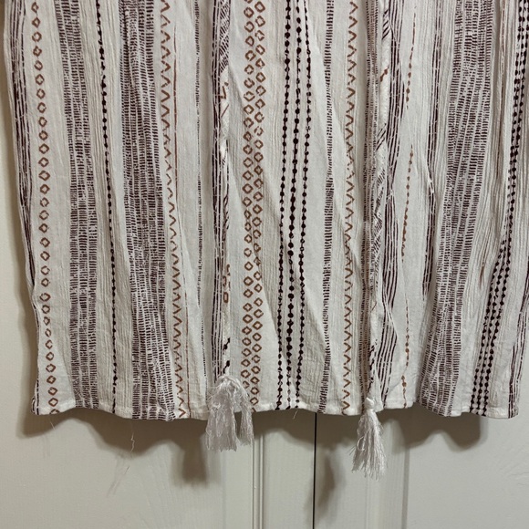 Savanna Jane Floral and Stripe Blouse with Tassels - Picture 10 of 14